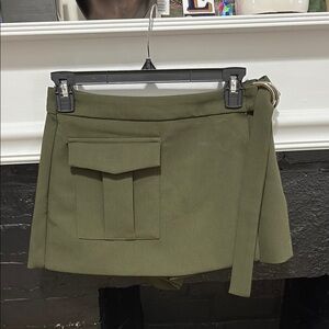 Zara Wrap Skort with Buckle Detail
